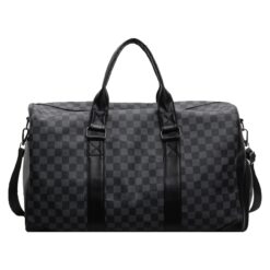 PU Leather Duffel Bag Waterproof Black