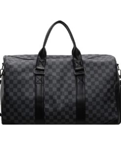 Travel Duffel Bag, PU Leather, Gym, Handheld, Messenger Bag, Foldable, Weekender Bag with Shoe Compartment, Business Travel, Waterproof Tote Bag, 40L.