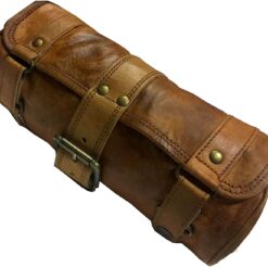 Genuine Leather Saddle Bag Small Brown