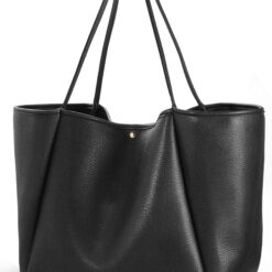 PU Leather Tote Bag Black