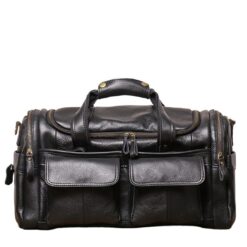 Leather Duffel Bag Black