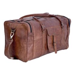 Vintage Leather Duffle Bag 21 Inch