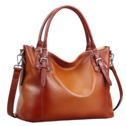 Leather Tote Shoulder Bag Sorrel