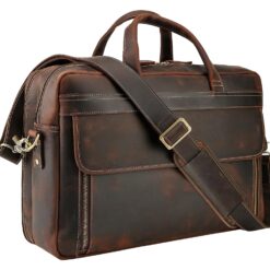 Leather Briefcase Bag Brown