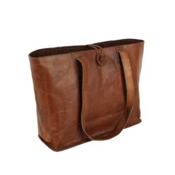 Vintage Leather Tote Bag Brown