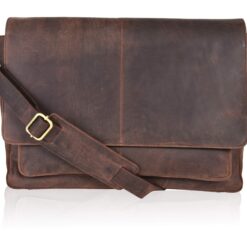 Leather Messenger Bag Brown