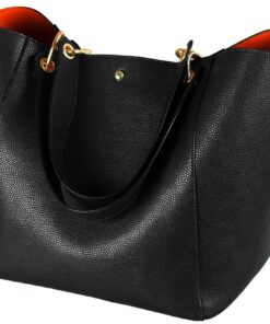 sqlp Large Work Tote Bag for Women Designer Purses and Handbags Big Bucket bags Ladies Travel Crossbody Purse One Size Black