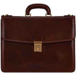 Leather Briefcase Brown