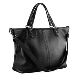 Genuine Leather Tote Bag Black