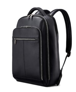 Samsonite Classic Leather Backpack, Black, One Size