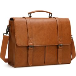 Vintage Leather Messenger Bag Brown