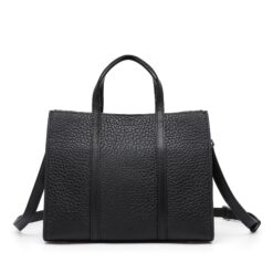 Genuine Leather Tote Bag Black